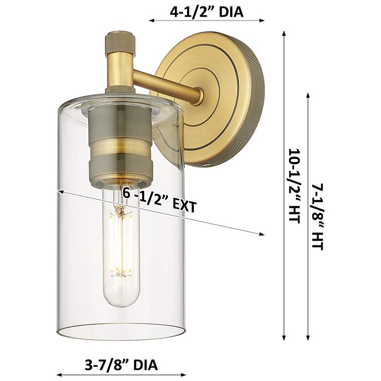 Image 3 Downtown Crown Point 11 "H Satin Nickel Wall Sconce w/ Mercury Shade more views