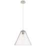 1_Downtown Crown Point 12"W Berkshire Cord Nickel Pendant w/ Seedy Shade