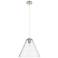Downtown Crown Point 12"W Berkshire Cord Nickel Pendant w/ Seedy Shade