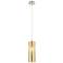 Downtown Crown Point 5"W Cord Nickel Pendant w/ Mercury Shade