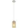 1_Downtown Crown Point 5"W Cord Nickel Pendant w/ Mercury Shade