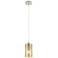 Downtown Crown Point 5"W Cord Nickel Pendant w/ Mercury Shade