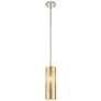 1_Downtown Crown Point 5"W Polished Nickel Pendant w/ Mercury Shade