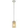 1_Downtown Crown Point 5"W Polished Nickel Pendant w/ Mercury Shade