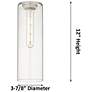 2_Downtown Crown Point 5"W Stem Satin Nickel Pendant w/ Mercury Shade more views