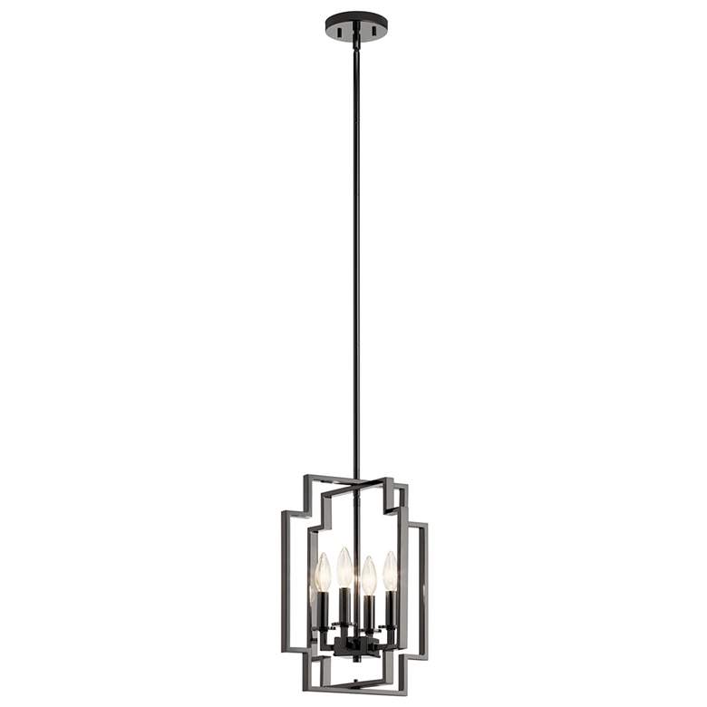 Image 1 Downtown Deco 12 inch Wide Midnight Chrome Pendant by Kichler