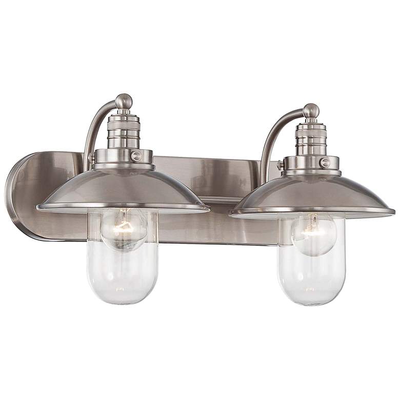 Image 2 Downtown Edison 18 1/2 inch Wide Brushed Nickel Bathroom Light