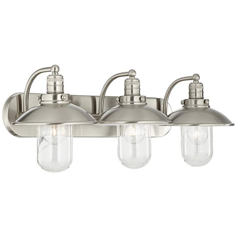 Image 2 Downtown Edison 28 1/2 inch Wide Brushed Nickel Bath Light