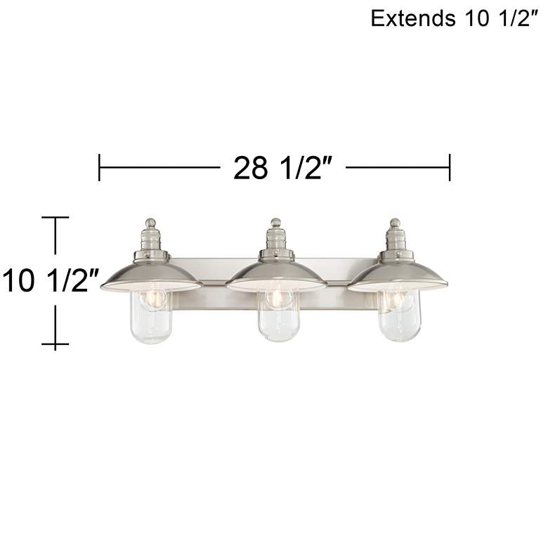 Image 6 Downtown Edison 28 1/2" Wide Brushed Nickel Bath Light more views
