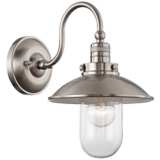 Downtown Edison Collection 13&quot; High Brushed Nickel Sconce