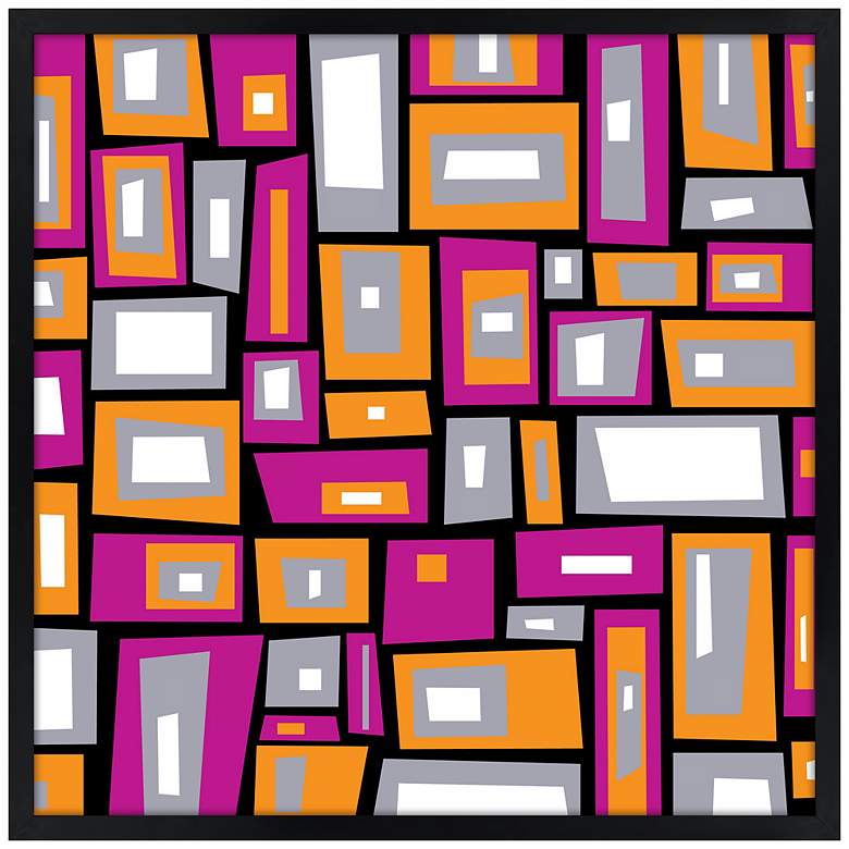 Image 1 Downtown Fields 21" Square Giclee Print Modern Wall Art