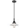 Downtown Halophane 9"W Cord Black Pendant w/ Matte White Shade