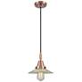 1_Downtown Halophane 9"W Cord Copper Pendant w/ Clear Shade