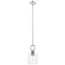 1_Downtown Hudson 6"W Polished Nickel Mini Pendant w/ Clear Bell Shade