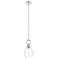 Downtown Hudson 6"W Polished Nickel Mini Pendant w/ Clear Flute Shade