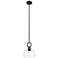 Downtown Hudson 8"W Stem Matte Black Mini Pendant w/ Clear Dome Shade