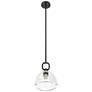 2_Downtown Hudson 8"W Stem Matte Black Mini Pendant w/ Clear Dome Shade more views