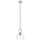 Downtown Hudson 8"W Stem Satin Nickel Mini Pendant w/ Clear Dome Shade