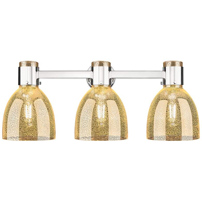Image 1 Downtown Lawton Bell 24"W Nickel Vanity Light w/ Mercury Shade