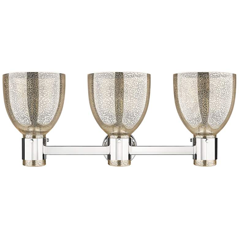 Image 4 Downtown Lawton Bell 24"W Nickel Vanity Light w/ Mercury Shade more views
