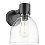 1_Downtown Lawton Bell 9 "H Matte Black Wall Sconce w/ Clear Shade