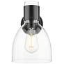 2_Downtown Lawton Bell 9 "H Matte Black Wall Sconce w/ Clear Shade more views