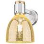 1_Downtown Lawton Bell 9 "H Satin Nickel Wall Sconce w/ Mercury Shade