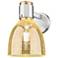Downtown Lawton Bell 9 "H Satin Nickel Wall Sconce w/ Mercury Shade