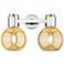 Downtown Lawton Sphere 16"W Nickel Vanity Light w/ Mercury Shade