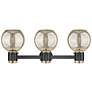 4_Downtown Lawton Sphere 24"W Black Vanity Light w/ Mercury Shade more views