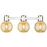 1_Downtown Lawton Sphere 24"W Nickel Vanity Light w/ Mercury Shade