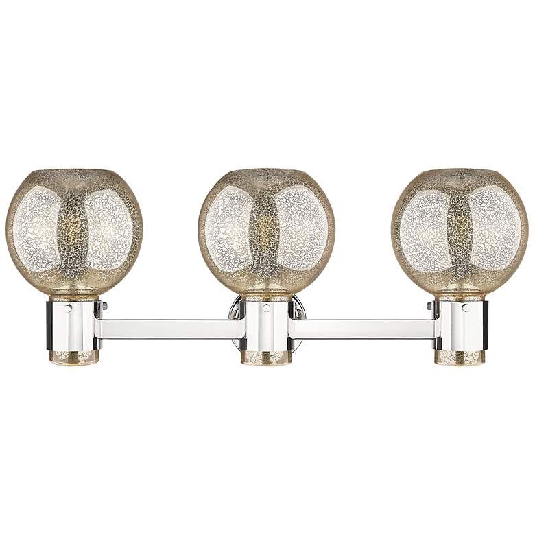 Image 4 Downtown Lawton Sphere 24"W Nickel Vanity Light w/ Mercury Shade more views