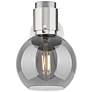 2_Downtown Lawton Sphere 9 "H Satin Nickel Wall Sconce w/ Light Smoke Shade more views