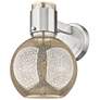 3_Downtown Lawton Sphere 9 "H Satin Nickel Wall Sconce w/ Mercury Shade more views