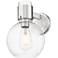 Downtown Lawton Sphere 9 "H Satin Nickel Wall Sconce w/ Seedy Shade