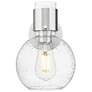 2_Downtown Lawton Sphere 9 "H Satin Nickel Wall Sconce w/ Seedy Shade more views