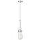 Downtown Milan 4"W Cord Polished Nickel Pendant w/ Seedy Shade