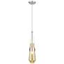 1_Downtown Milan 4"W Cord Satin Nickel Pendant w/ Mercury Shade