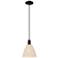 Downtown Natural Ballston Dome 8"W Cord Black Pendant w/ Natural Shade