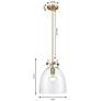 3_Downtown Newton Bell 10"W Cord Matte Black Pendant w/ Mercury Shade more views