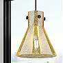 1_Downtown Newton Cone 10"W Cord Matte Black Pendant w/ Mercury Shade