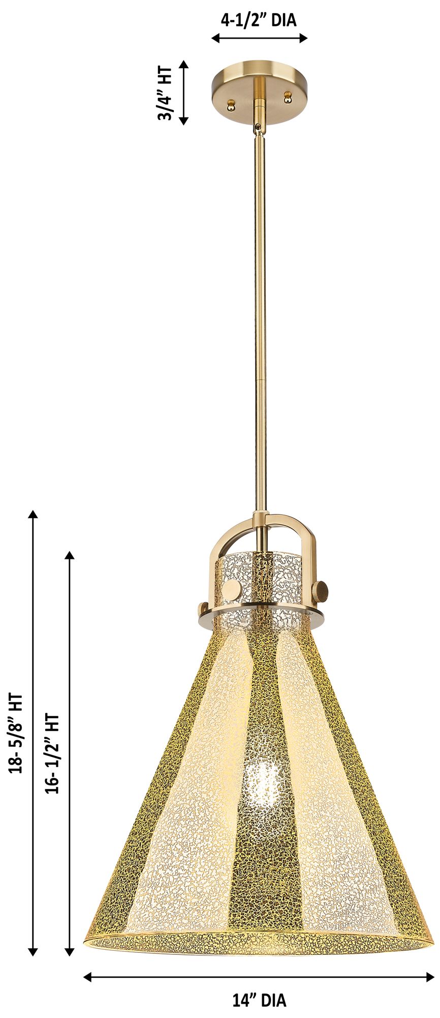 Image 4 Downtown Newton Cone 14"W Stem Bronze Arched Pendant w/ Clear Shade more views