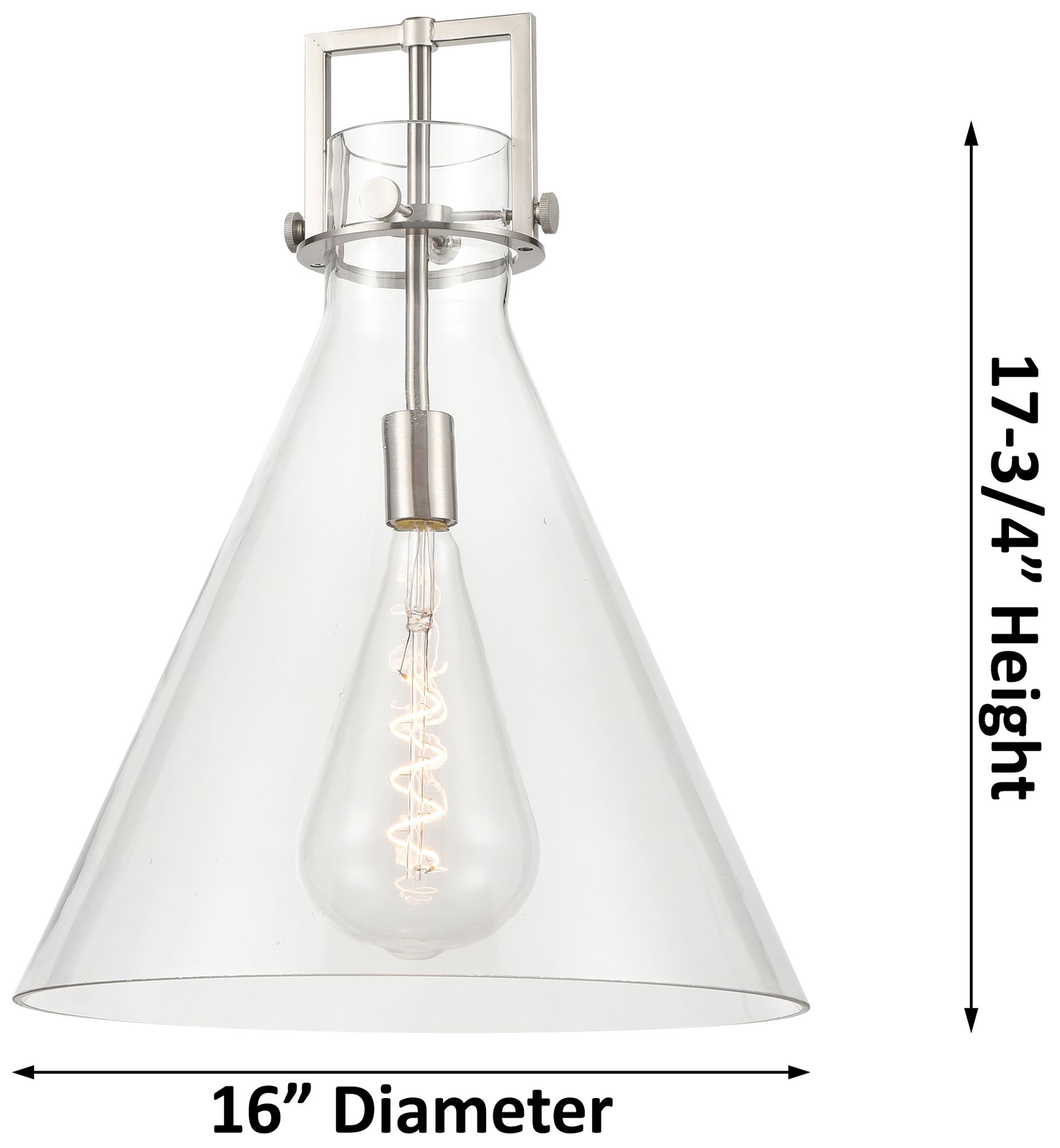 Image 4 Downtown Newton Cone 16"W Bronze Arch Pendant w/ Light Smoke Shade more views