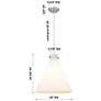 4_Downtown Newton Cone 18"W Brushed Brass Arch Pendant w/ Mercury Shade more views