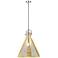Downtown Newton Cone 18"W Nickel Arch Pendant w/ Mercury Shade