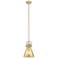 Downtown Newton Cone 8"W Bronze Arch Mini Pendant w/ Mercury Shade