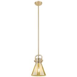 Downtown Newton Cone 8"W Bronze Arch Mini Pendant w/ Mercury Shade