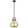 Downtown Newton Sphere 10"W Black Arch Mini Pendant w/ Mercury Shade