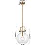 2_Downtown Newton Sphere 10"W Black Arch Mini Pendant w/ Mercury Shade more views