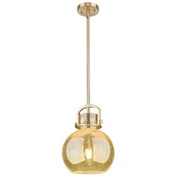 Downtown Newton Sphere 10"W Bronze Arch Mini Pendant w/ Mercury Shade